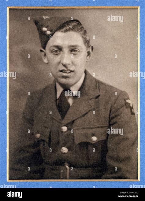 Young Man In British Royal Air Force Uniform During The 2nd World War