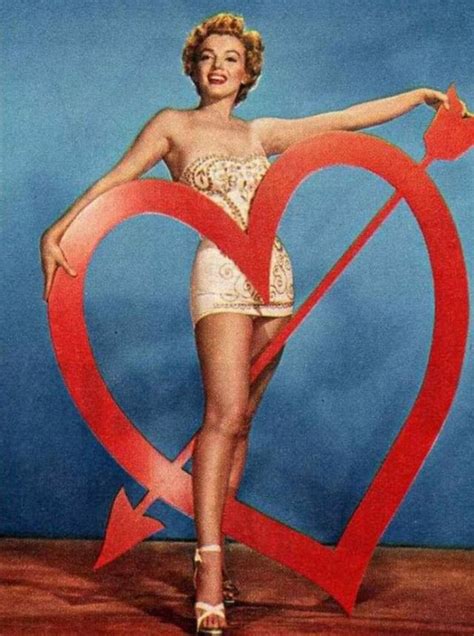 Marilyn Monroe Posing For Valentines Day Beautiful Publicity Photos