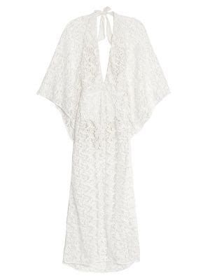 Plunging Neck Guipure Lace Maxi Dress Adriana Degreas