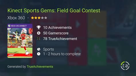 Kinect Sports Gems Field Goal Contest Achievements