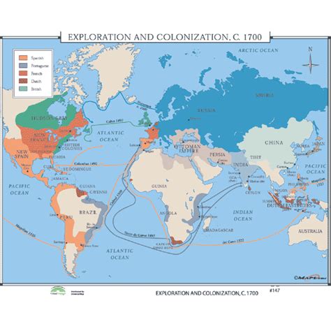 History Map 147 Exploration And Colonization C 1700