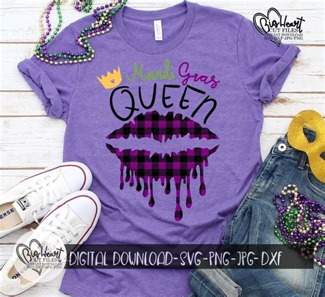 Mardi Gras Queen Svg Png Dxf Mardi Gras Dripping Lips Etsy