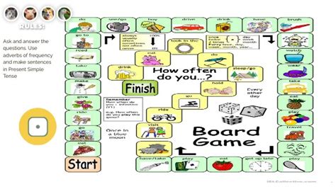 Present Simple Questions Board Game