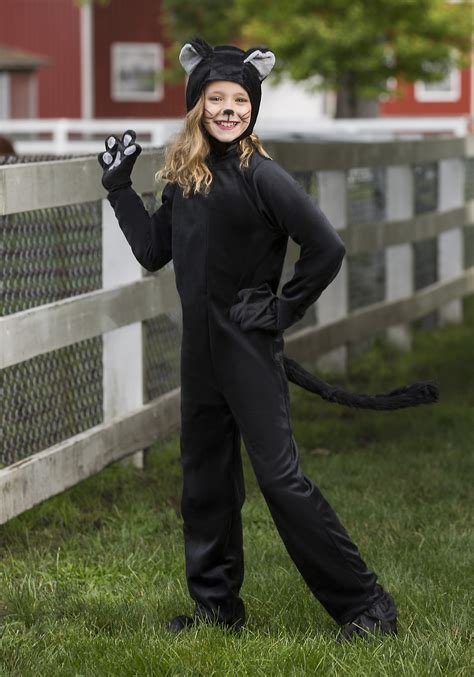 Black Cat Costume For Kids Warm Halloween Costume