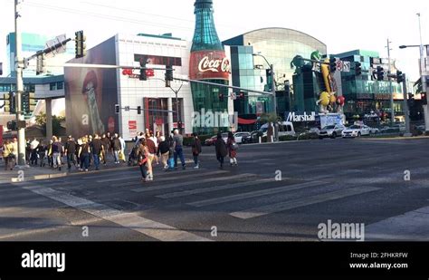 Las Vegas Strip Time Lapse Of People Crossing The Cross Walk Stock