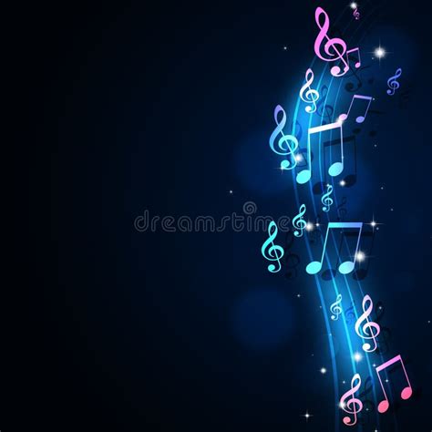 Music Notes Blue Stock Illustrations 6825 Music Notes Blue Stock