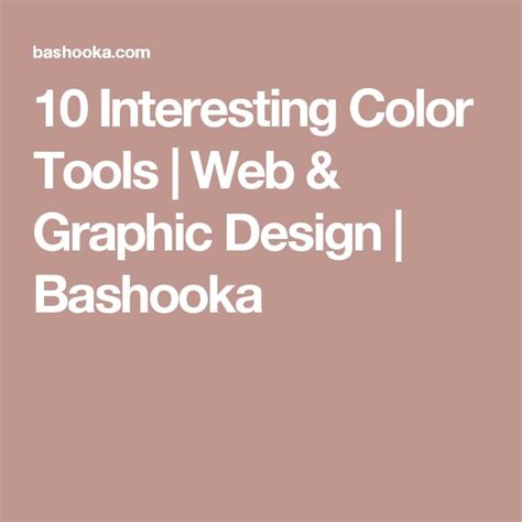 10 Interesting Color Tools Bashooka Web Graphic Design Svg Text Color