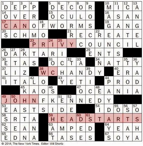 The New York Times Crossword In Gothic 090314 — Head Starts