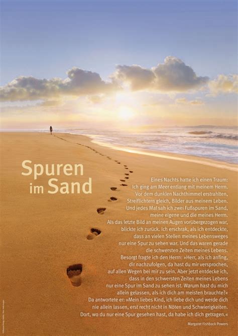 Trauerbild spuren im sand für einen lieben menschen. Spuren im Sand - Poster, 4,00