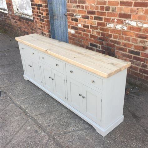 Extra Large Shaker Style Painted Sideboard 3 Drawers Over 3 Double