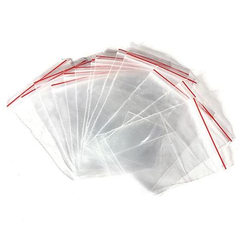 100pcs Clear Jewelry Plastic Ziplock Reclosable Packing Bags Sale