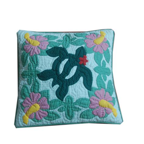 Buy hawaiian pineapples green quilted pillow case cover 16: Hawaiian Colorful Turtle Quilt Pillow (set of 2) | Jade ...