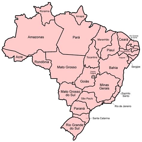 Mapa Político De Los Estados De Brasil Mapas Políticos Atlas Del Mundo