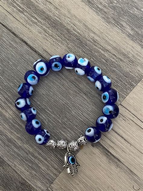 Blue Multiple Evil Eye Bracelets Etsy