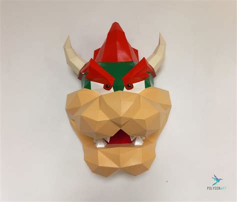 Bowser Papercraft 3d Mario Bros Digital Template Svgdxf Etsy Australia