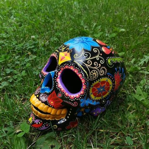 Sugar Skull Day Of The Dead Mexican Painted Skull Christmas Etsy