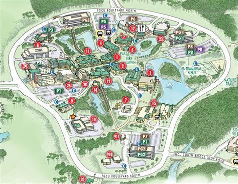 Florida Gulf Coast University Campus Map Map