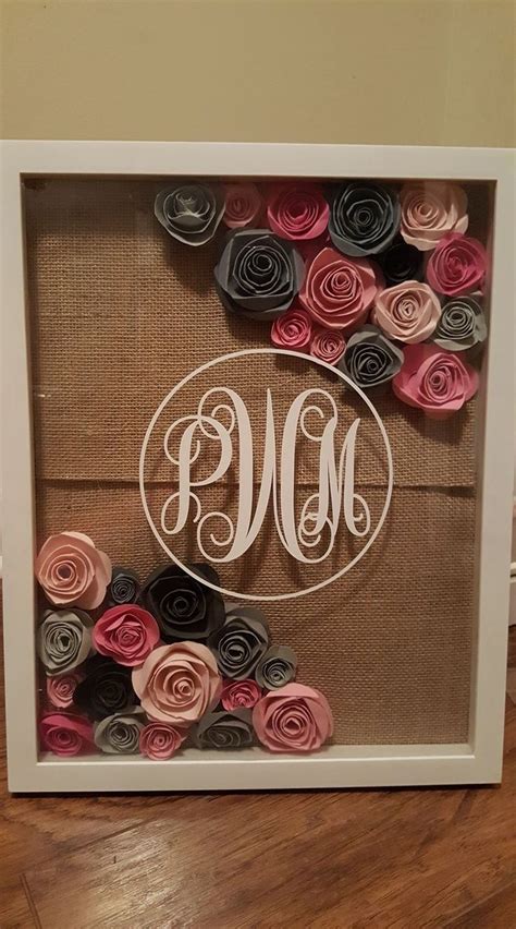 These are perfect for fun gift ideas like this floral picture frame, toppers for presents, making a cricut paper flowers shadow box, and more. Rolled flowers/shadow box | Flower shadow box, Flower box ...