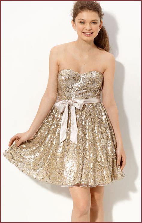 Sequined Gold Party Dress With Images Junior Party Dresses