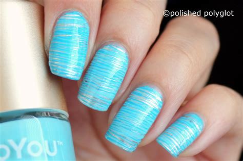 Nail Art │ Aqua Blue Nail Design For Summer 26gnai Polished Polyglot