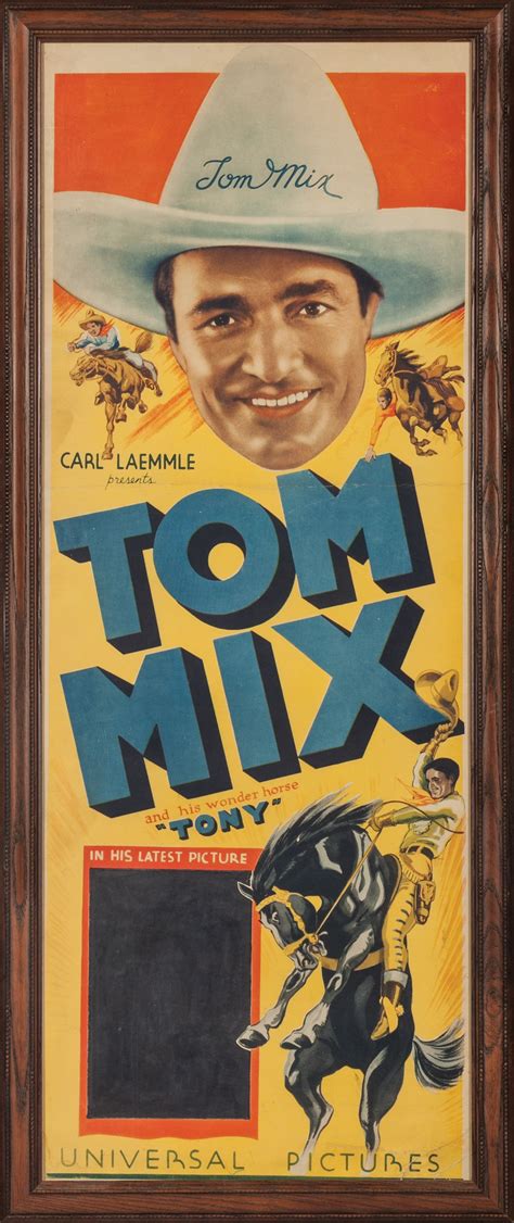 Tom Mix Original Lithograph Movie Poster Blank Movie Poster For Tom