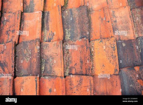 Old Red Clay Roof Tiles Stock Photo Alamy