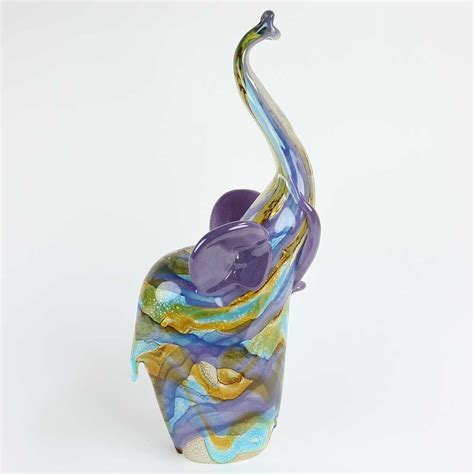 Murano Glass Sculptures Murano Glass Shimmering Elephant Glass