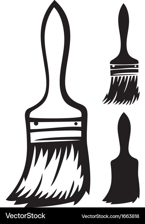 Paint Brush Royalty Free Vector Image Vectorstock