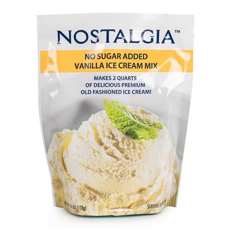 Nostalgia Premium Ice Cream Mix No Sugar Added Vanilla 4 Oz
