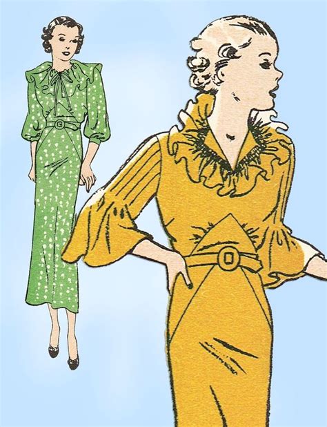 Butterick 5805 1930s Uncut Afternoon Dress Size 32 Bust Vintage Sewing