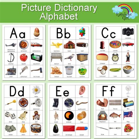 Alphabet Picture Dictionary Etsy