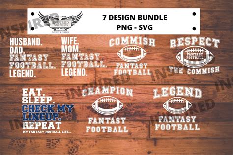 Fantasy Football Bundle SVG Commish Fantasy Football PNG Football