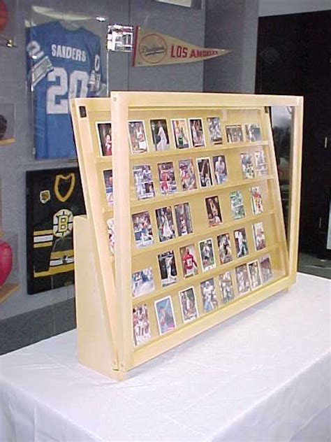 Great savings & free delivery / collection on many items. 1/2 Tabletop baseball card display case / Golden Oak With ...