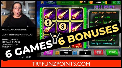 6 Slots 🎰 6 Bonuses 💰 Funzpoints 🎉 I Play Slots Challenge Day 5 Youtube