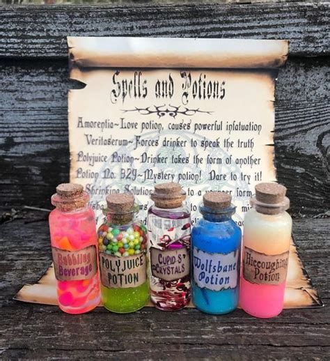 Magic Potion Bottles Harry Potter T Cupids Etsy Potions For
