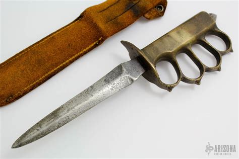us 1918 l f and c trench knife very rare battleworn arizona custom