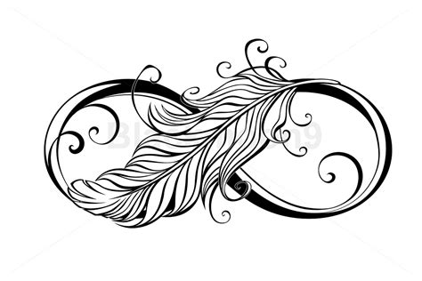 Infinity Symbol With Feather