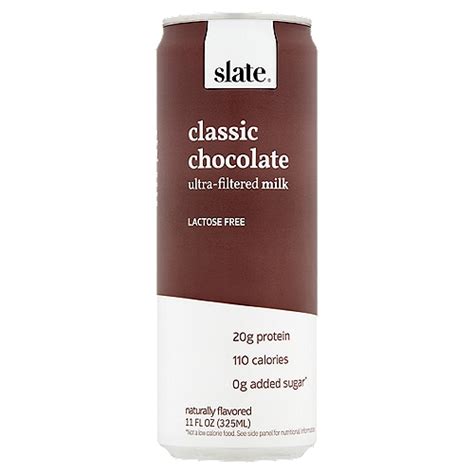 Slate Classic Chocolate Ultra Filtered Milk 11 Fl Oz Shoprite