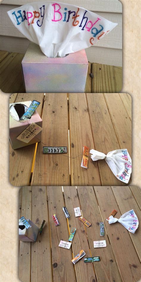 Diy Birthday Gift For An Adult Spray Painted A Kneenex Box And Put