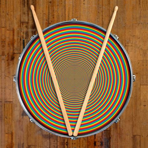 Rainbow Drum Skin For Drum Set Snare Bass And Tom Drums