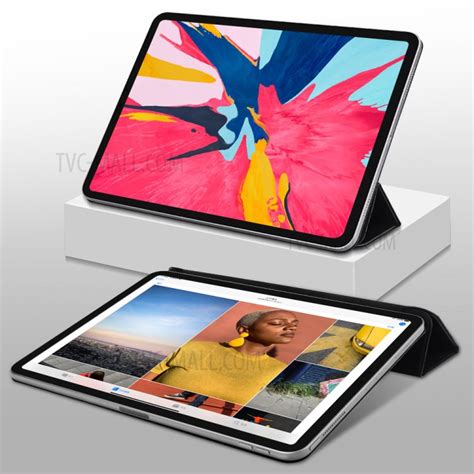 Magnetic Attraction Tri Fold Smart Folio Leather Case For Ipad Pro 11