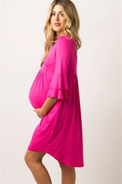 Bright Pink Maternity Dresses In New Styles In Lace Maternity