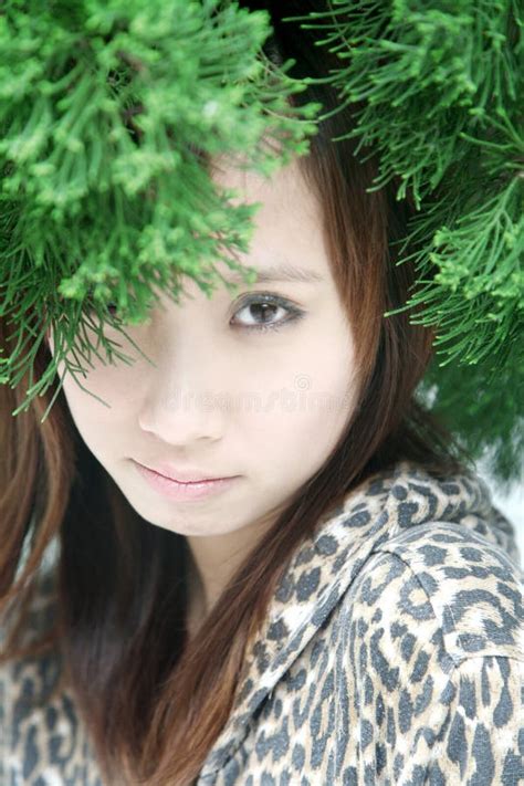Cute Asian Girl Looking At Viewer Stock Image Image Of Background Clothes 9176883