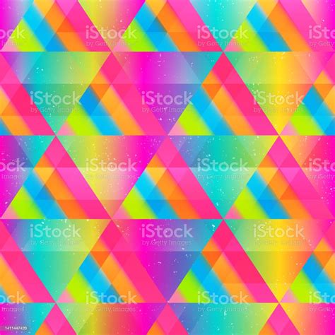 Rainbow Triangle Seamless Pattern Stock Illustration Download Image