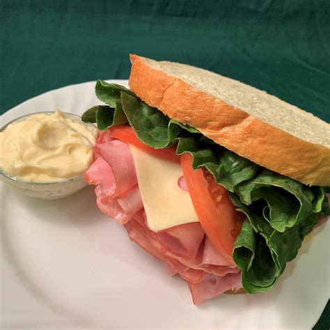 They both dislike mushrooms so they opted for a ham and cheese sandwich instead. Ham & Swiss Cheese Sandwich - Lehmans Deli
