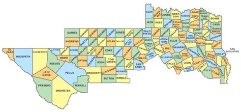 Map Of Central Texas Counties