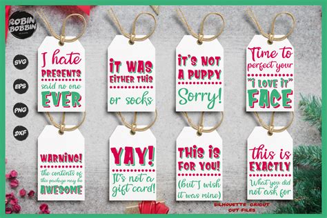 Funny Christmas Gift Tags Svg Holiday Tags Svg Bundle Etsy My Xxx Hot Girl