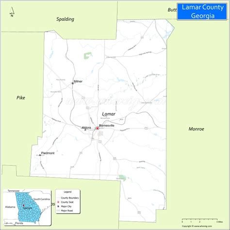 Map Of Lamar County Georgia