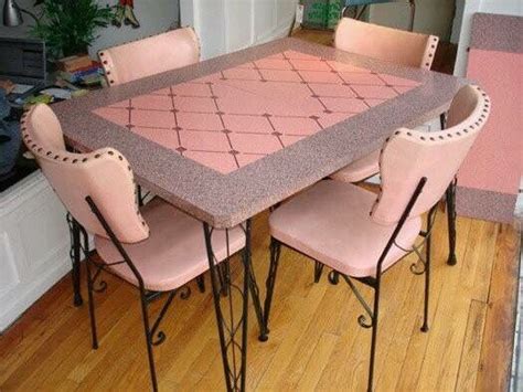 Pink Kitchen Table And Chairs Dinette Sets Retro Home Decor Furniture