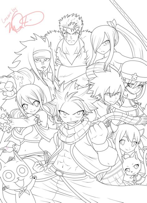 Fairy Tail Coloring Pages Sketch Coloring Page